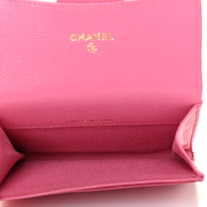 Chanel Caviar Quilted Flap Card Holder Pink 5 of 8