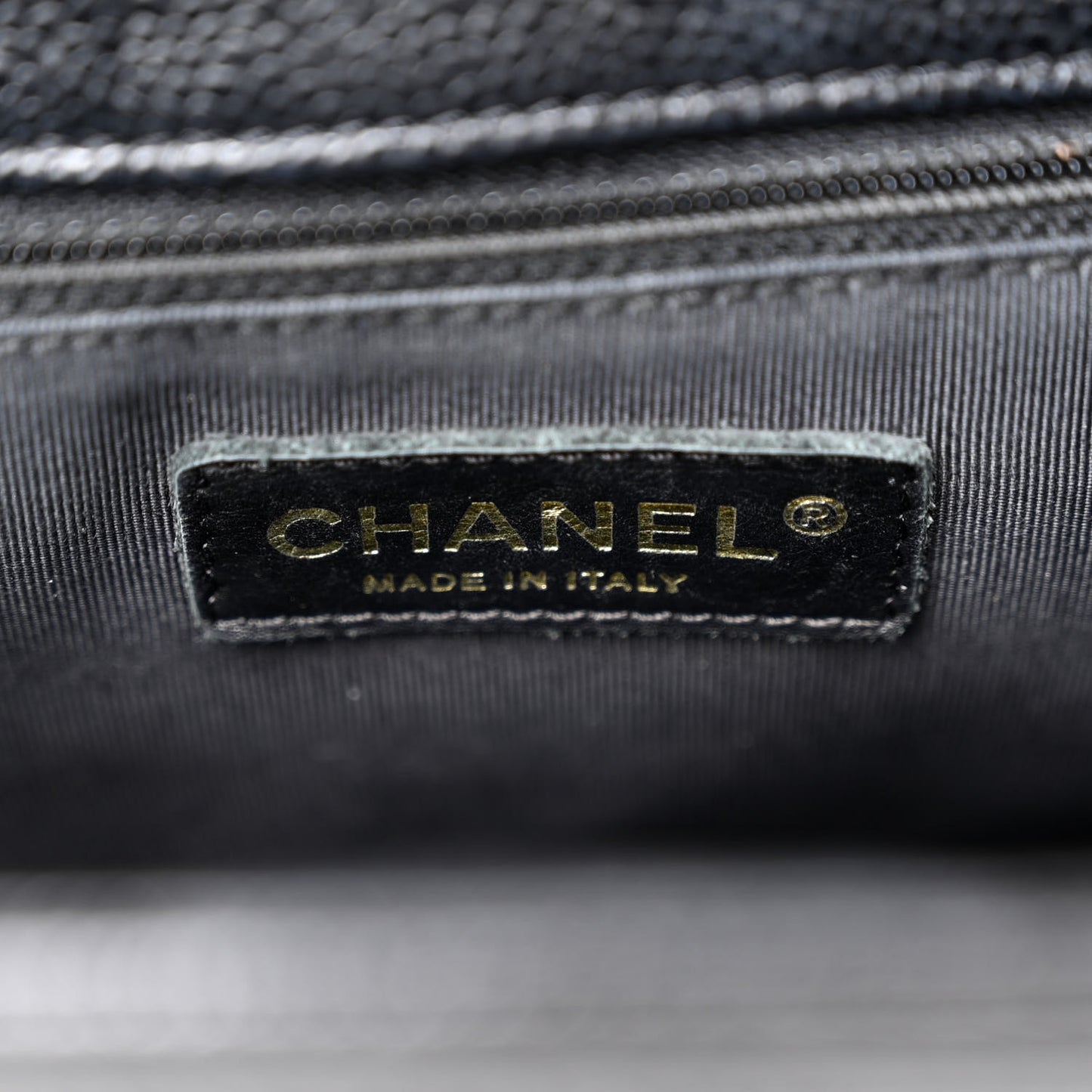 Caviar Quilted Petit Shopping Tote PST Black