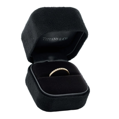 Tiffany 18K Yellow Gold Diamond Novo Half Circle Band Ring 54 7 5 of 5