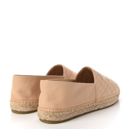 Chanel Lambskin Quilted CC Espadrilles 42 Beige 4 of 11