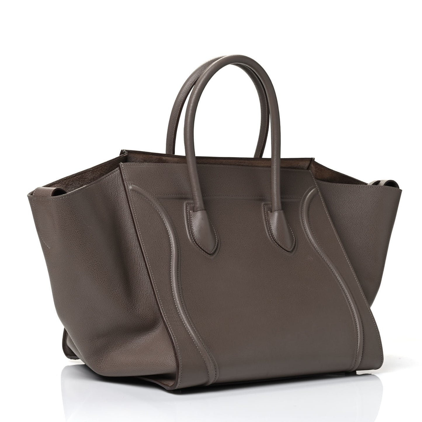 Grained Calfskin Medium Phantom Luggage Taupe