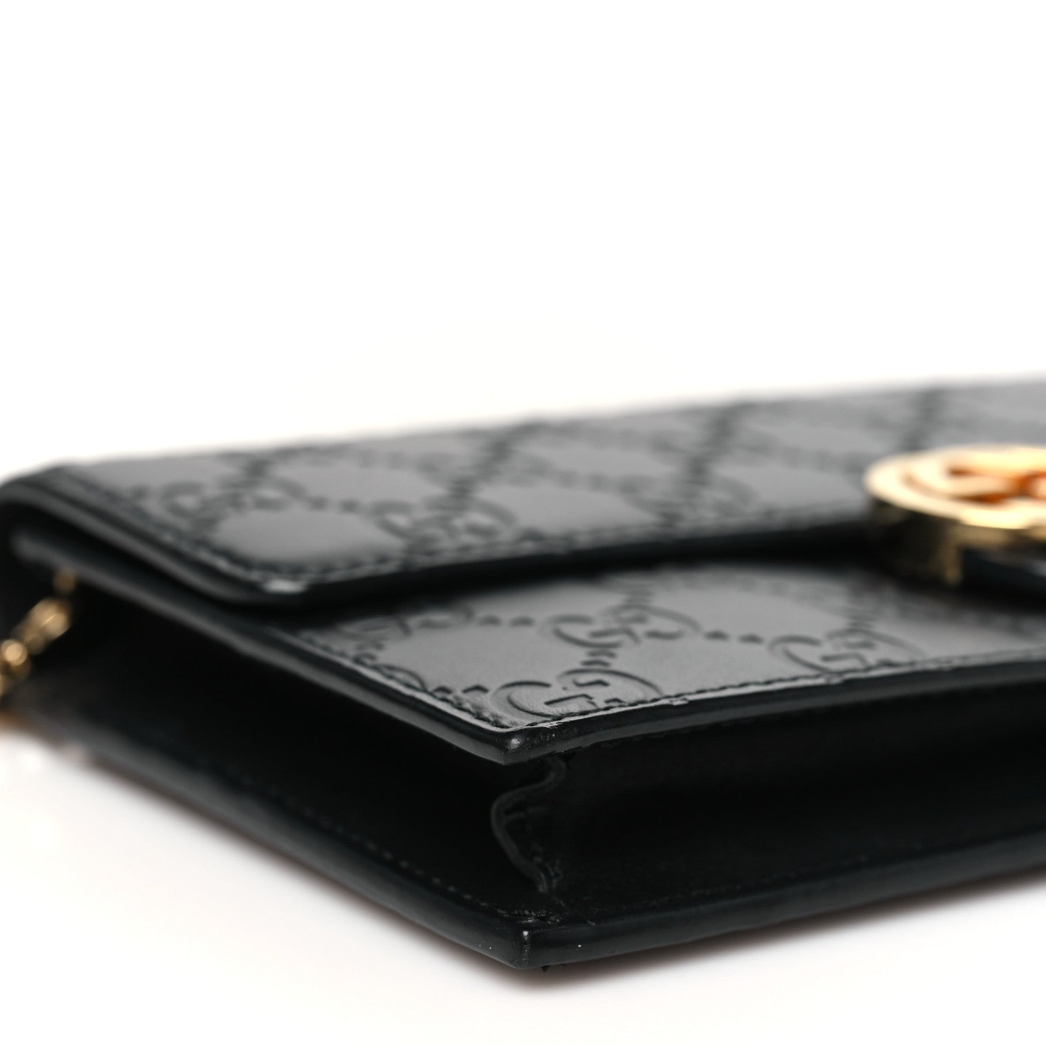 Gucci Guccissima Icon Chain Wallet Black 9 of 10