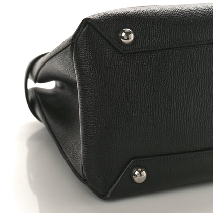 Burberry Grainy Calfskin House Check Medium Banner Tote Black 7 of 8