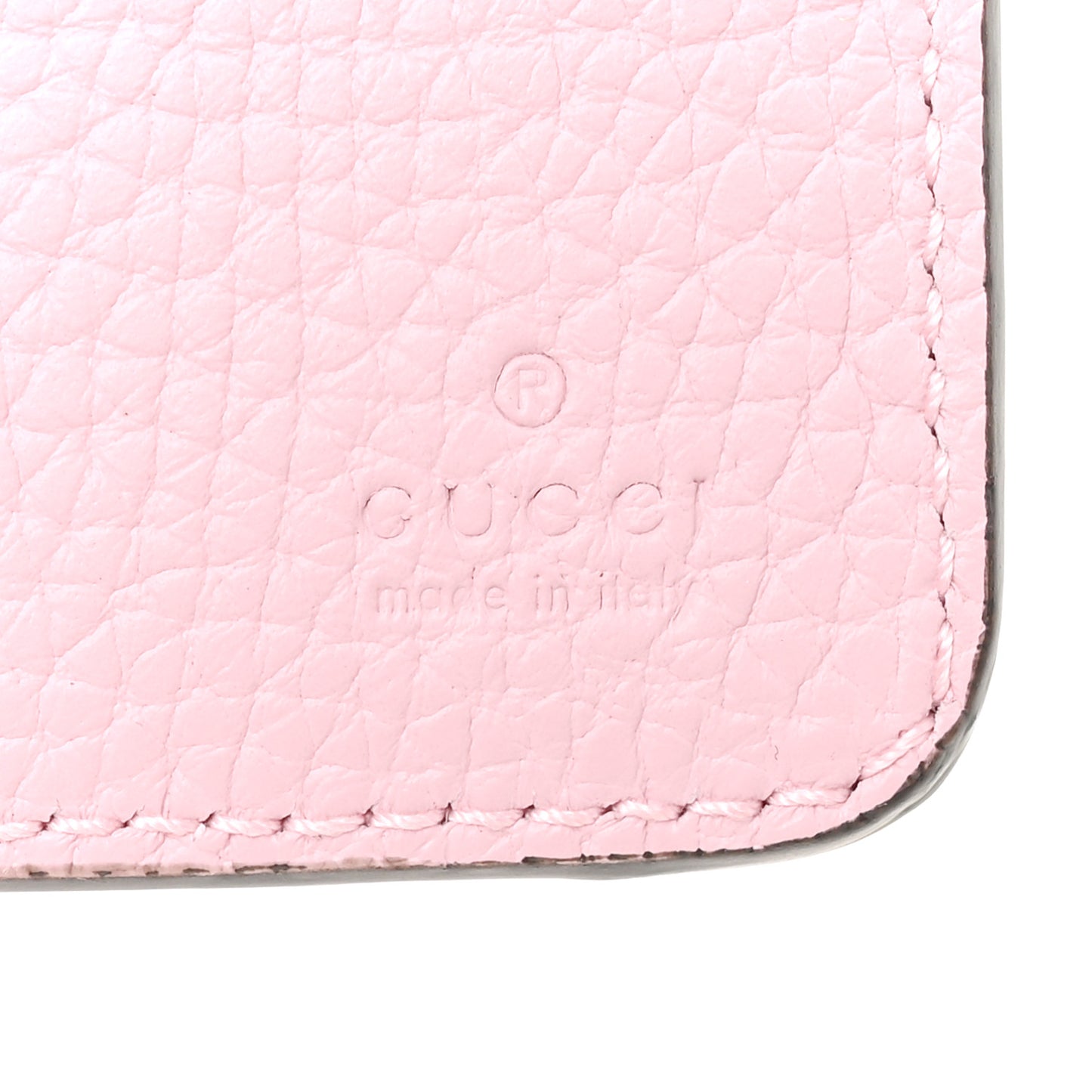 Piuma Calfskin Medium Bamboo Double G Wallet Pink