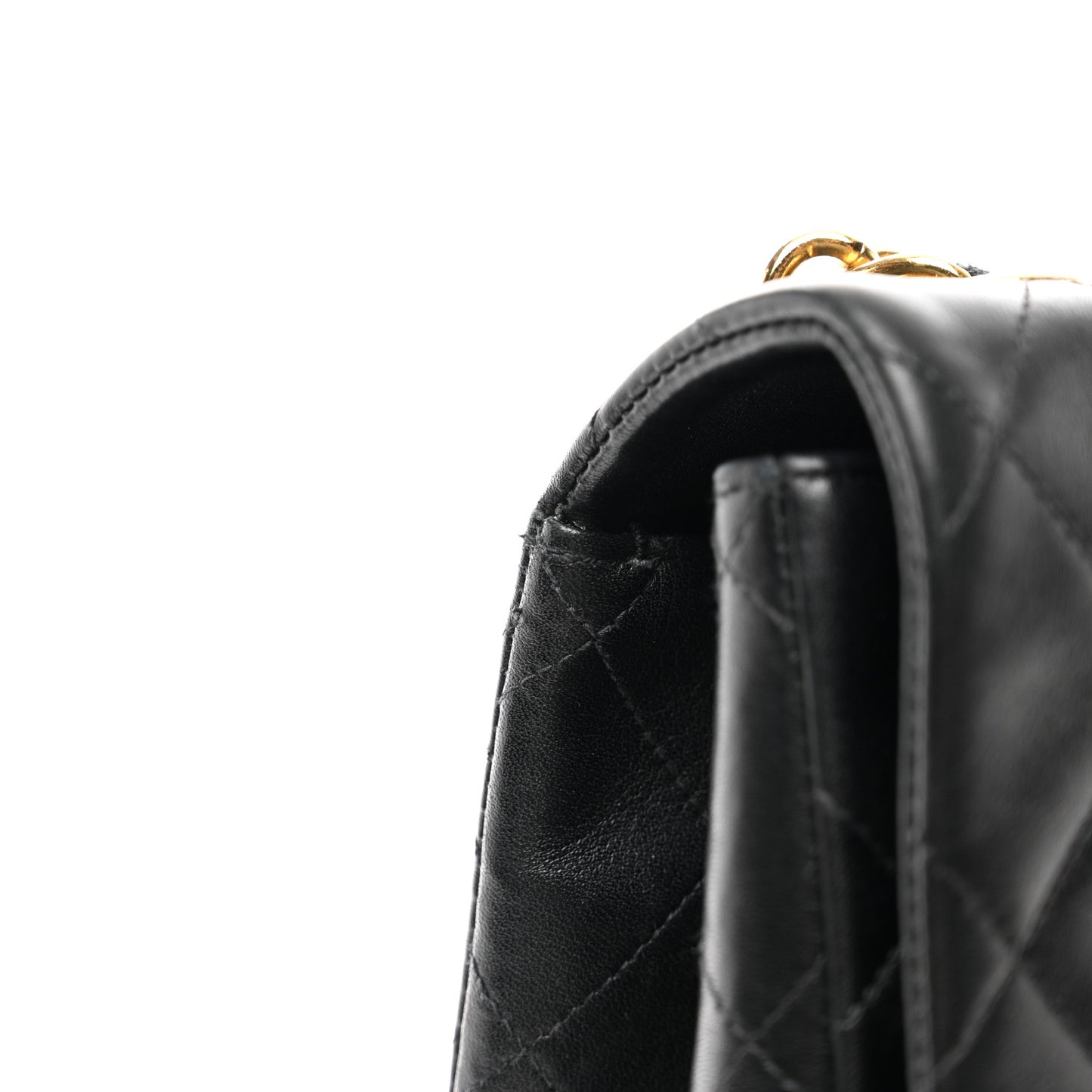 Lambskin Quilted XL Jumbo Single Flap Black
