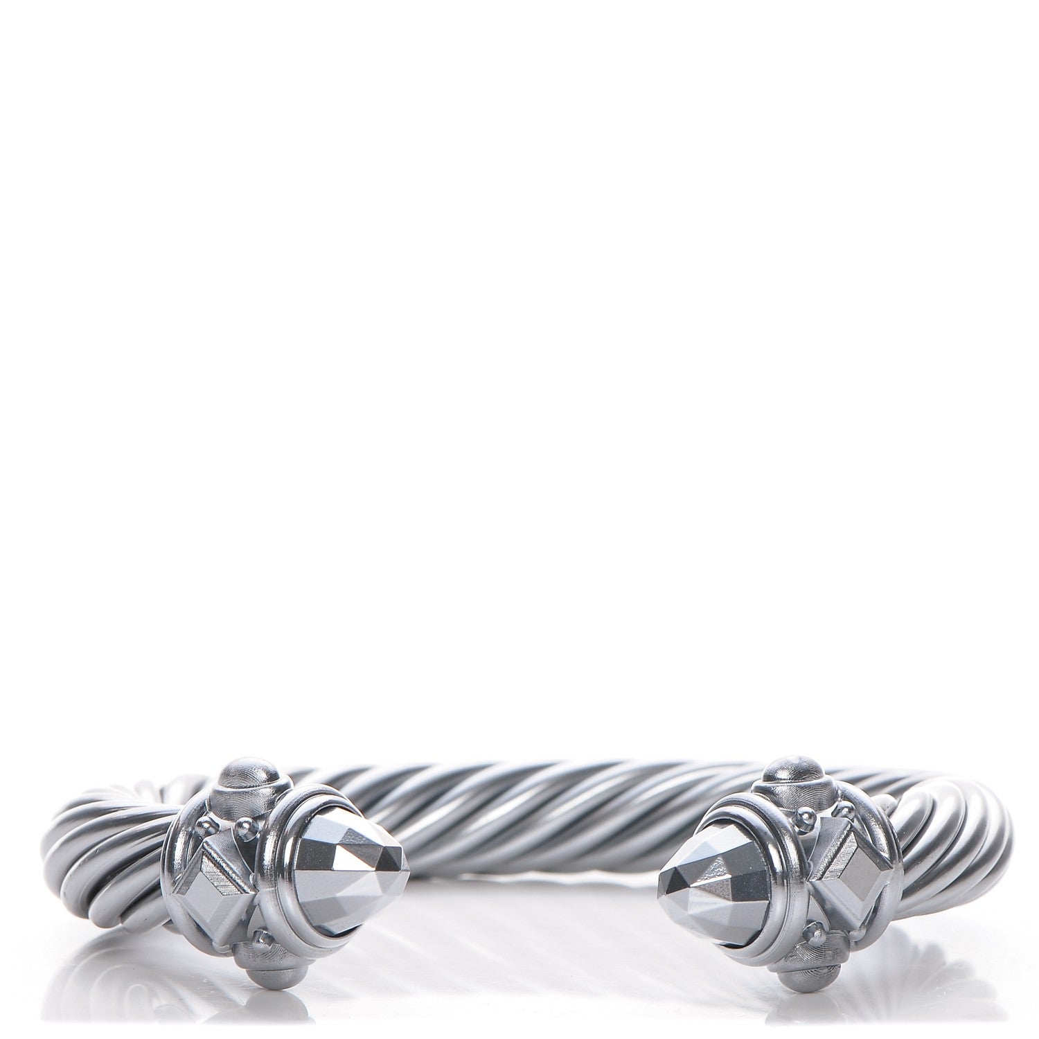 David Yurman Aluminum 10mm Cable Bracelet Silver 1 of 5