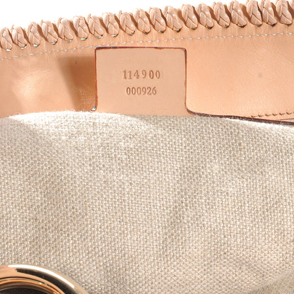 Gucci Canvas Flora Floral Large Horsebit Chain Hobo White 7 of 7