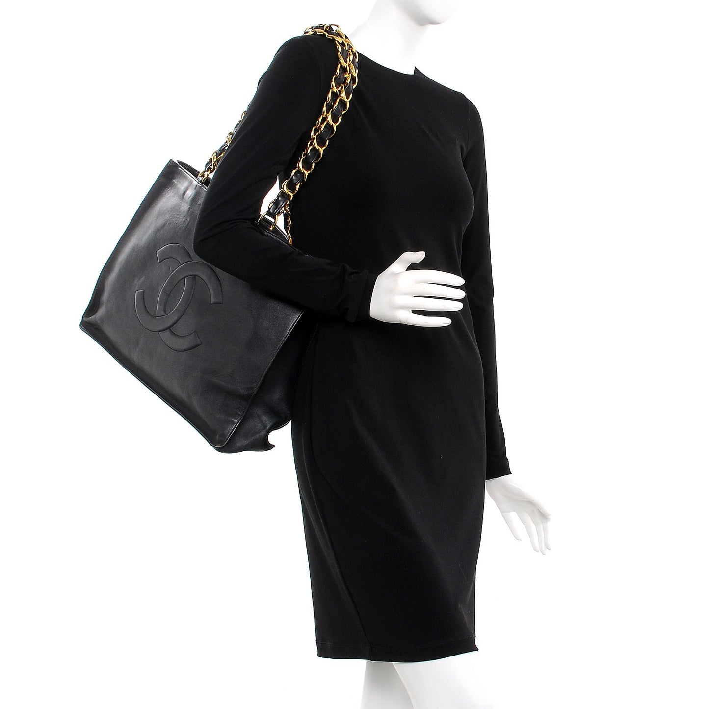 Lambskin CC Tote Black