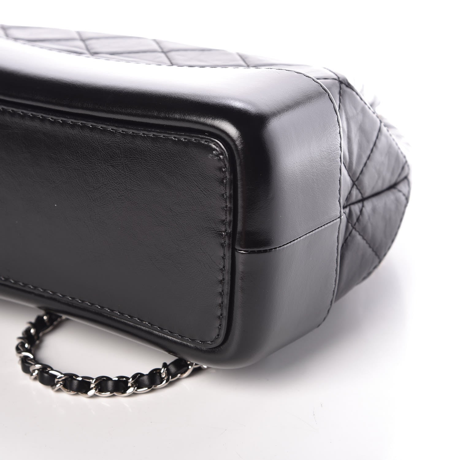 Chanel Aged Calfskin Quilted Small Gabrielle Backpack Black 9 of 10