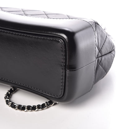 Chanel Aged Calfskin Quilted Small Gabrielle Backpack Black 9 of 10