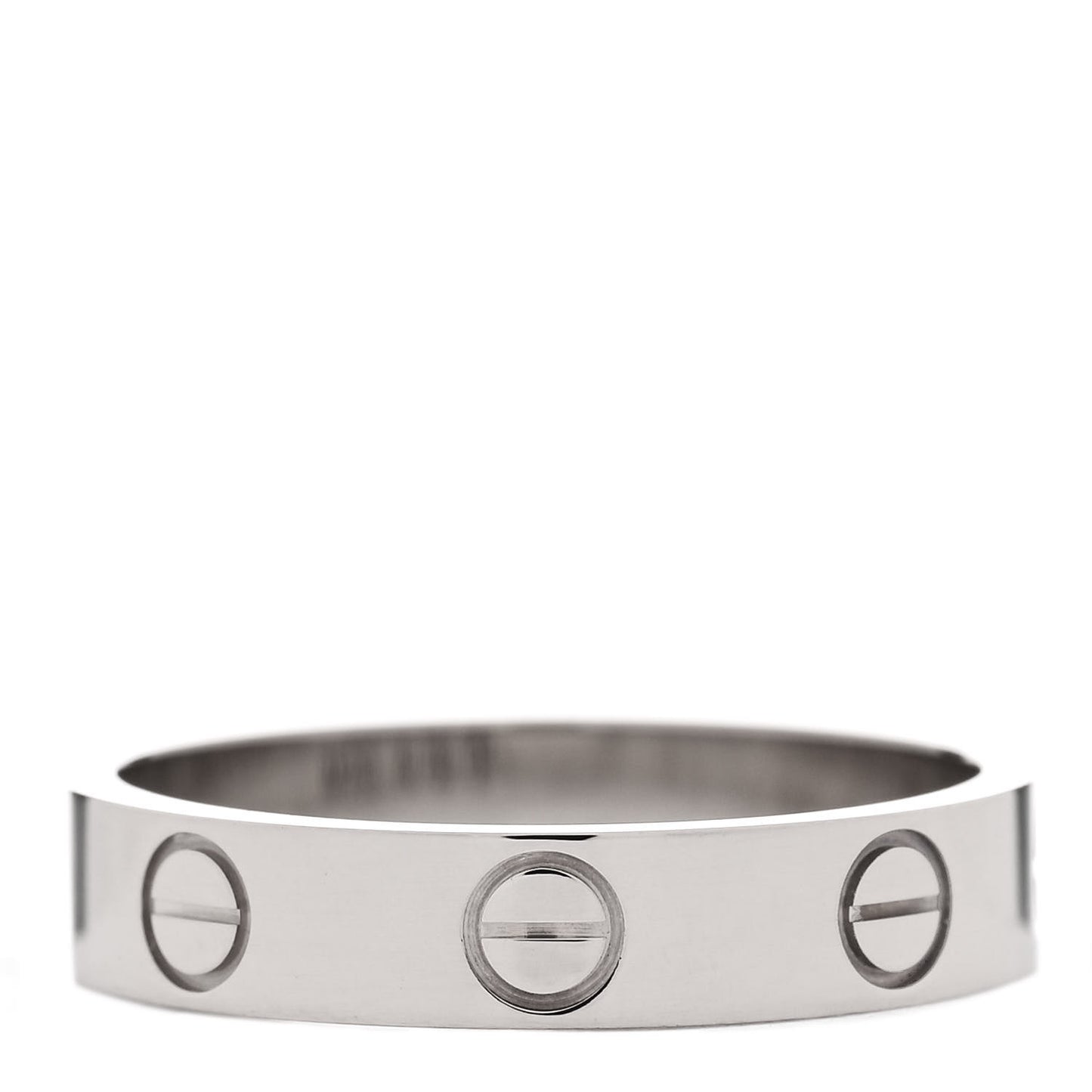 18K White Gold 3.5mm LOVE Wedding Band Ring 50 5.25