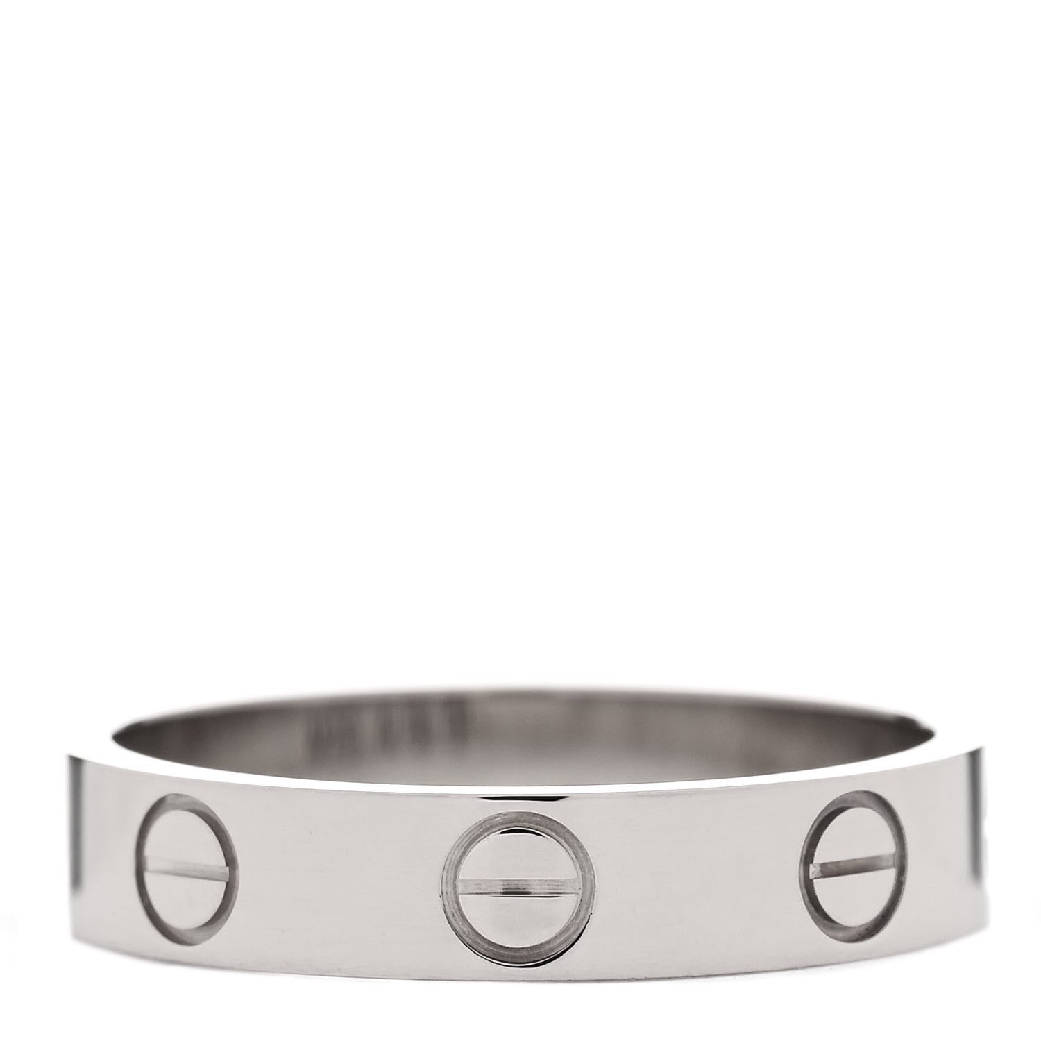 Cartier 18K White Gold 3.5mm LOVE Wedding Band Ring 50 5.25 3 of 4