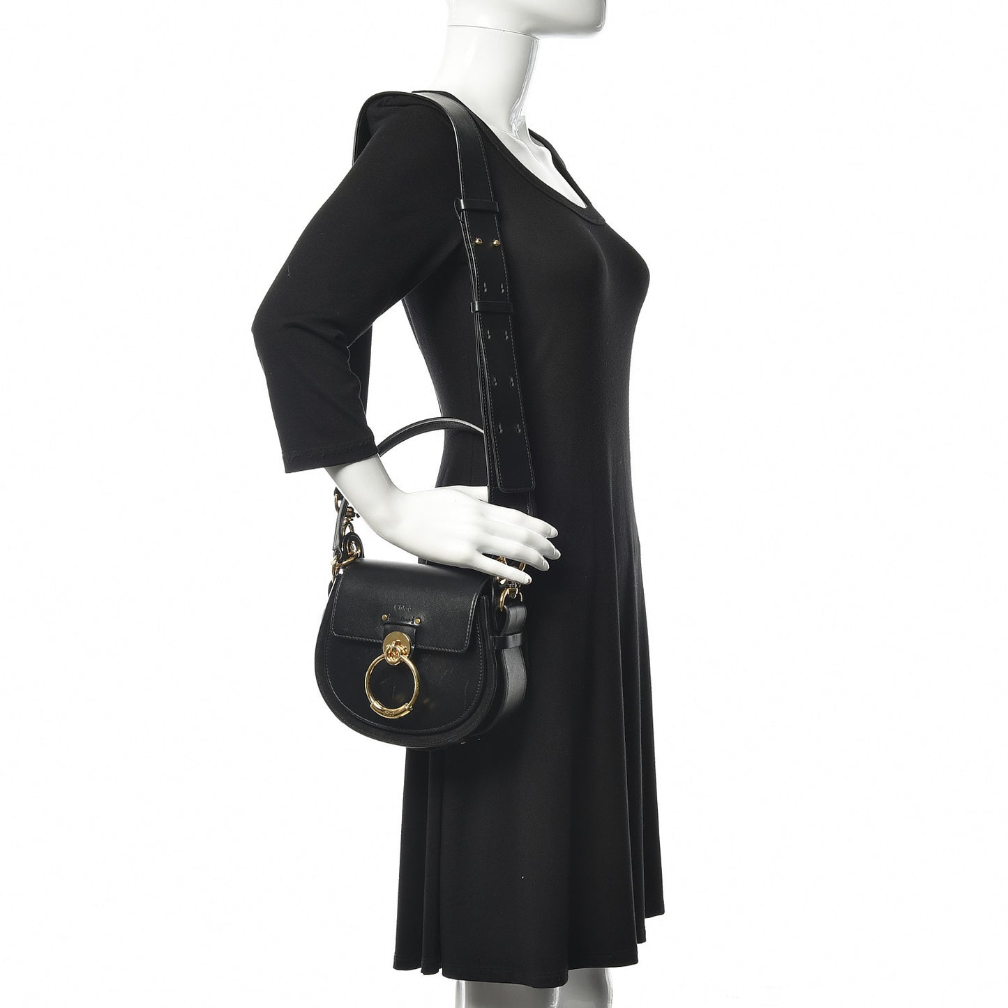 Calfskin Small Tess Bag Black