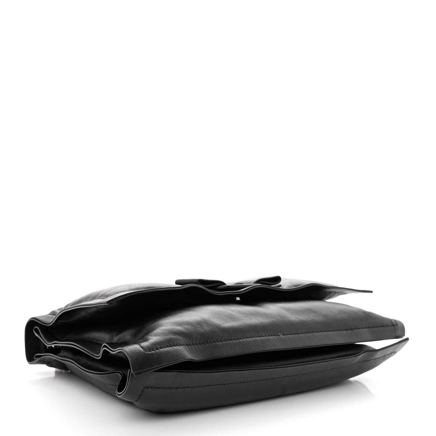 Salvatore Ferragamo Calfskin Small Viva Bow Shoulder Bag Black 4 of 10