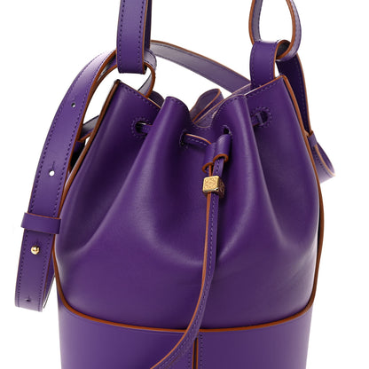 Loewe Calfskin Small Balloon Bucket Bag Purple Cognac 7 of 10