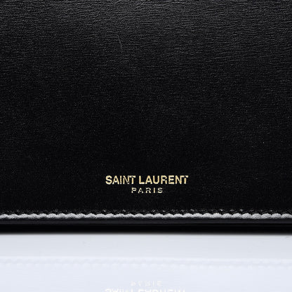 Saint Laurent Smooth Calfskin Medium Marquage Clutch Black 8 of 8