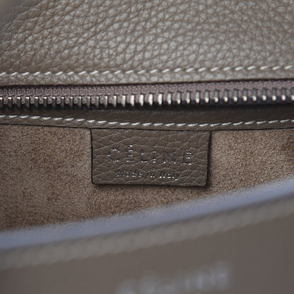 Celine Drummed Calfskin Nano Luggage Souris 8 of 11