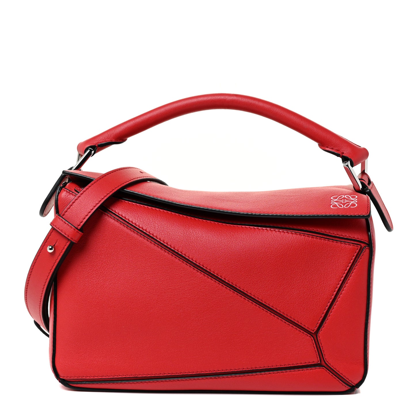 Calfskin Small Puzzle Bag Scarlet