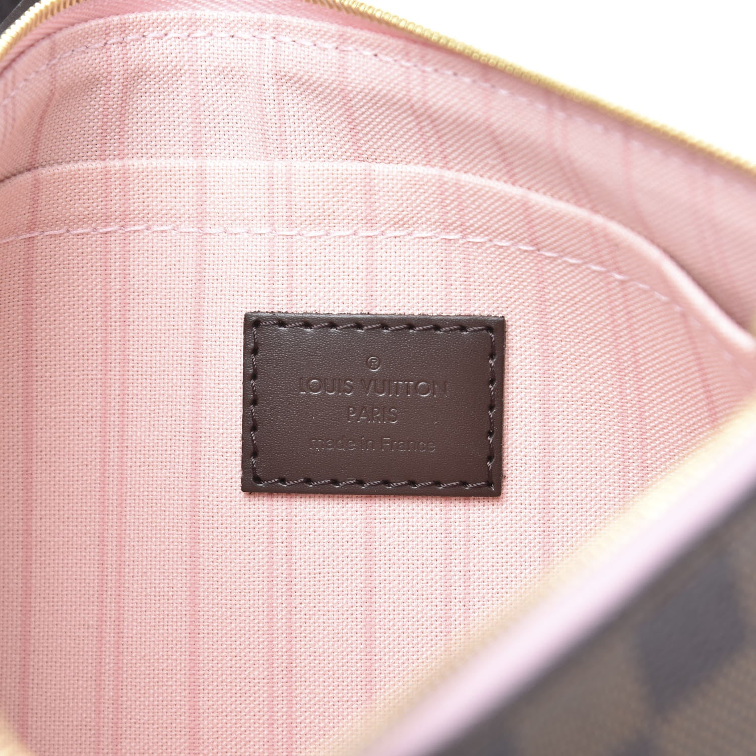 Louis Vuitton Damier Ebene Neverfull MM GM Pochette Rose Ballerine 4 of 9