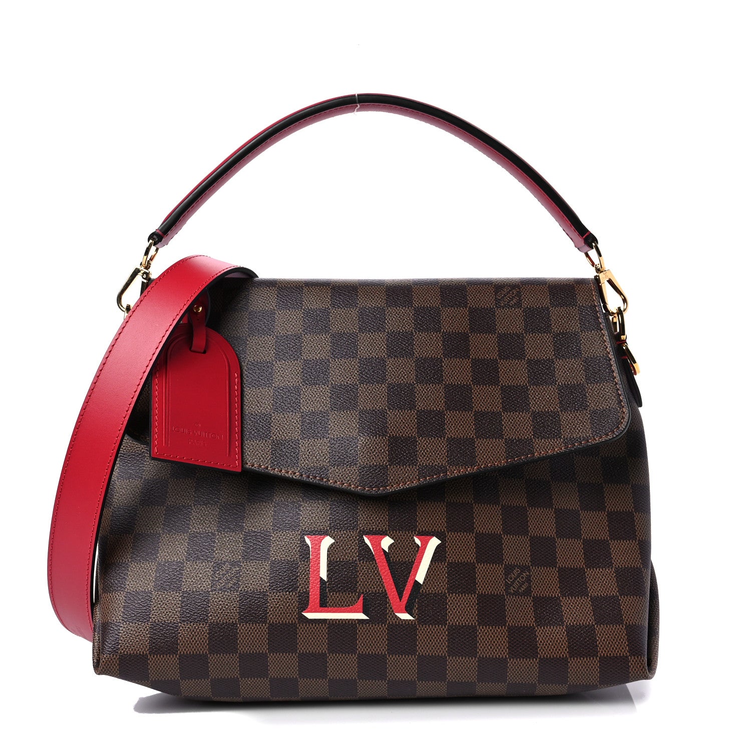 Louis Vuitton Damier Ebene Beaubourg MM Scarlet 1 of 7