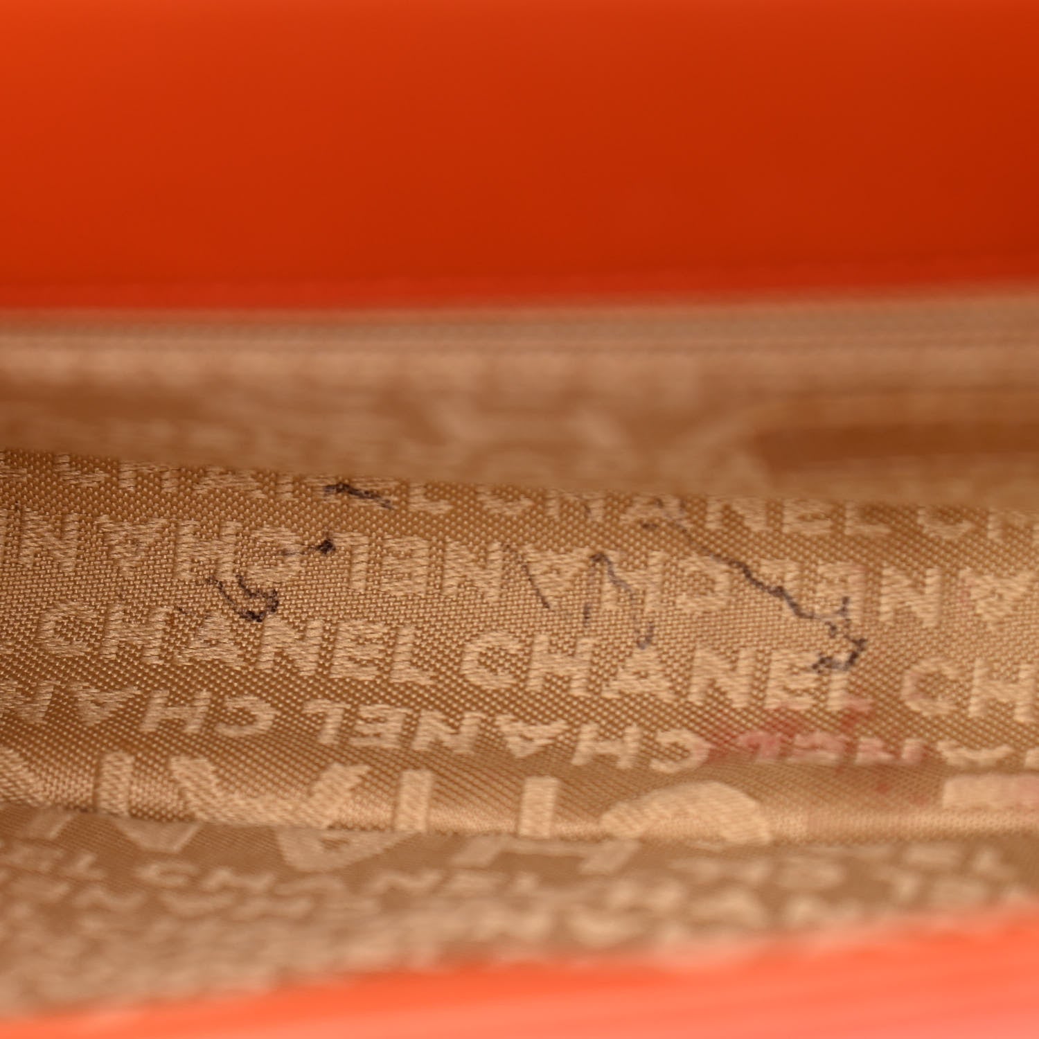 Chanel Lambskin Quilted CC Chocolate Bar Flap Orange 12 of 13