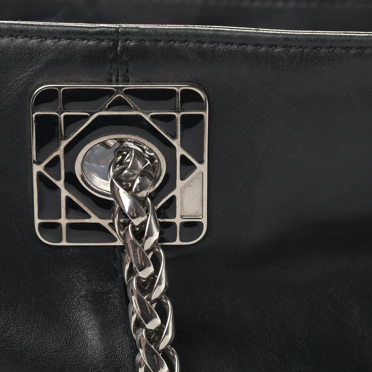 Christian Dior Lambskin Cannage Dior So Dior Tote Black 9 of 10