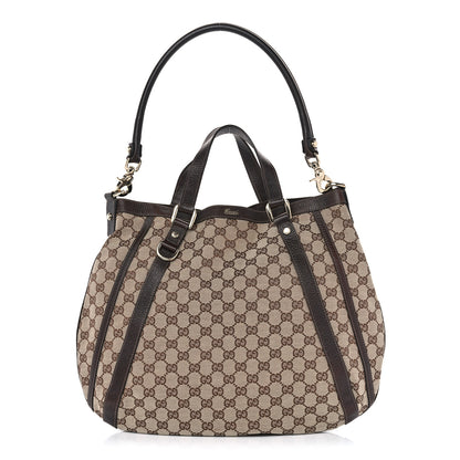 Gucci Monogram Medium Abbey Convertible Tote Dark Brown 1 of 10