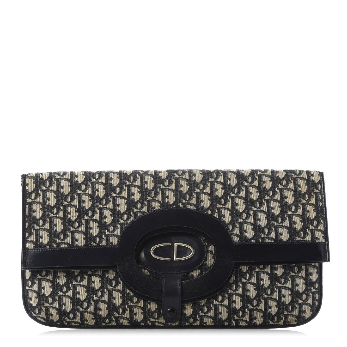 Oblique Fold Over Clutch Blue