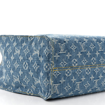Louis Vuitton Monogram Denim Onthego MM Blue 8 of 9