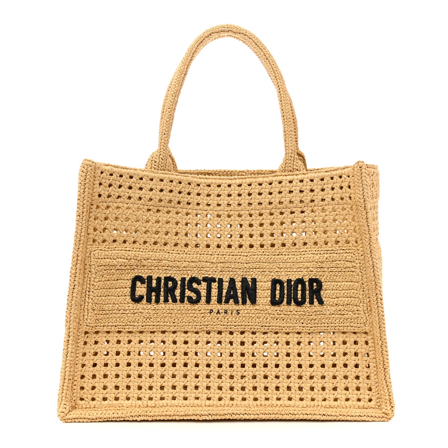 Raffia Medium Book Tote Natural