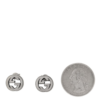 Gucci Sterling Silver Interlocking G Stud Earrings 2 of 4