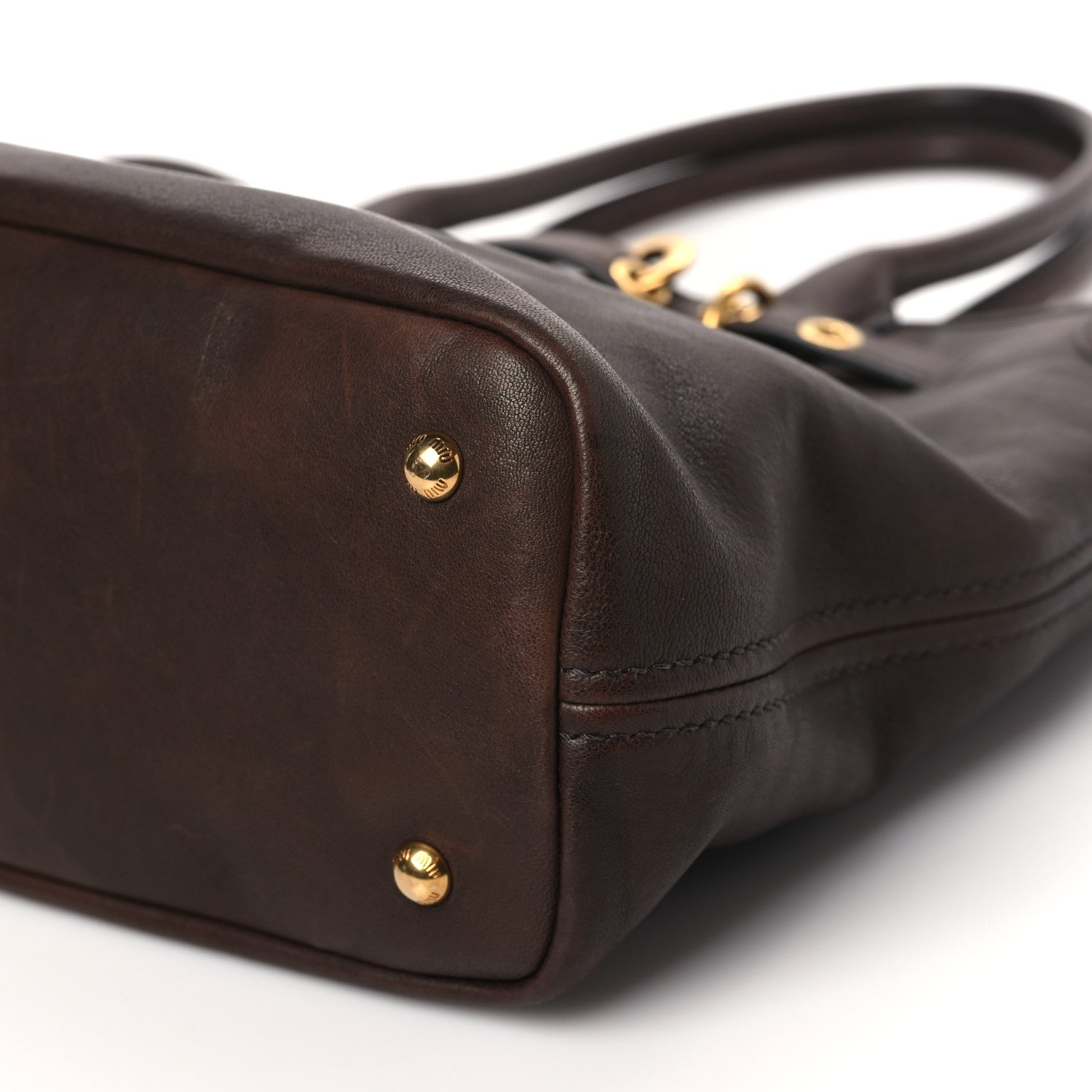 Miu Miu Nappa Medium Aventure Bag Brown 9 of 10