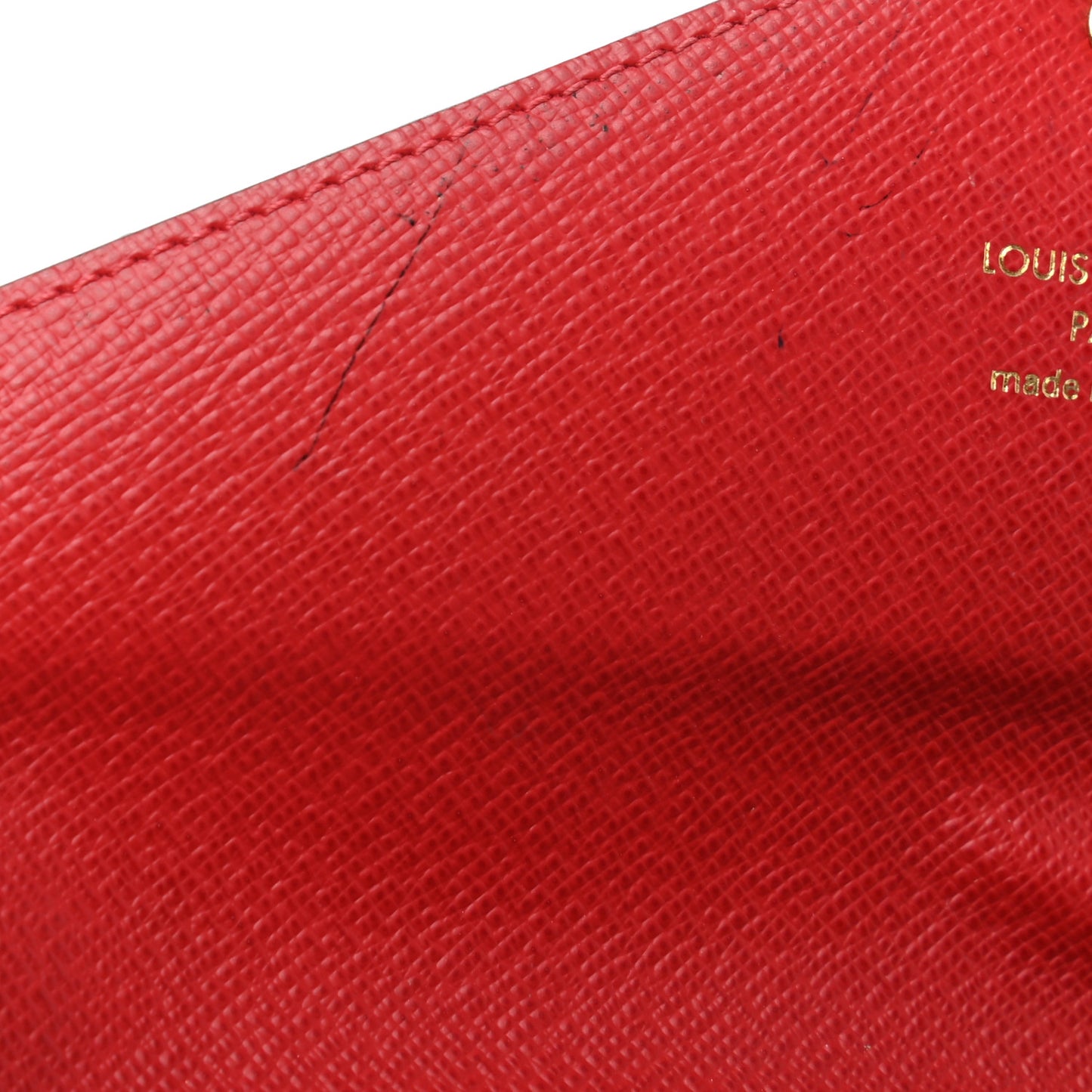 Damier Ebene Josephine Wallet Red