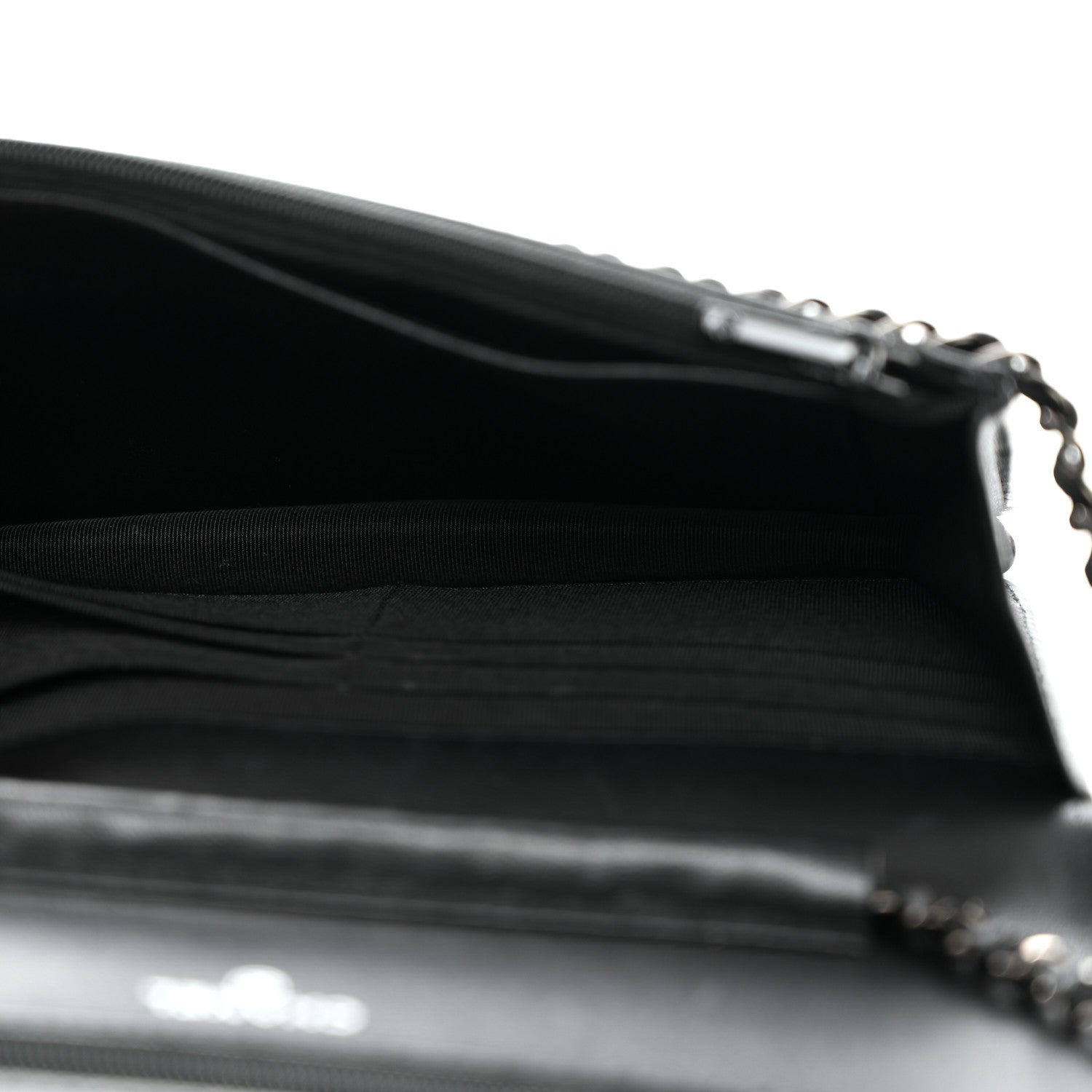 Chanel Lambskin Quilted Wallet On Chain WOC So Black 4 of 11