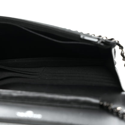 Chanel Lambskin Quilted Wallet On Chain WOC So Black 4 of 11