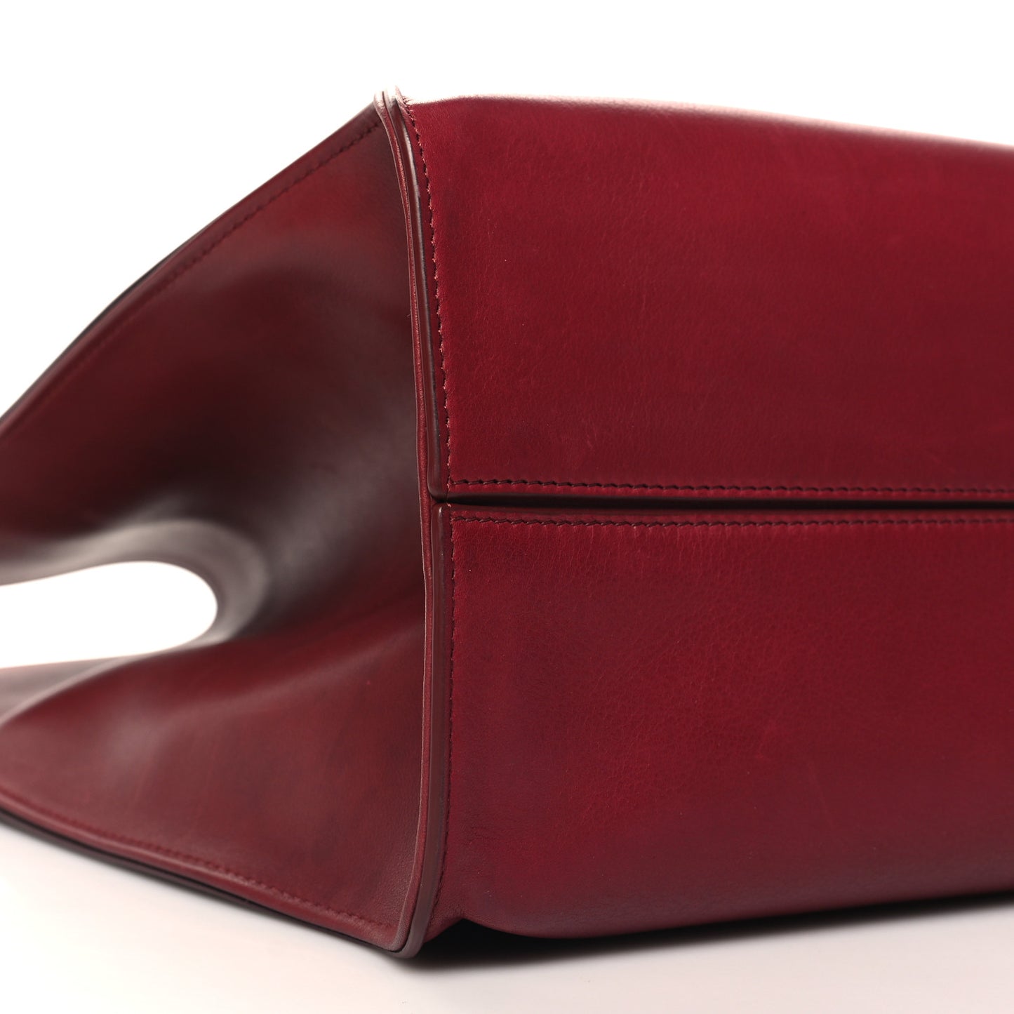 Polished Saddle Calfskin Alexia Bag Amaranto