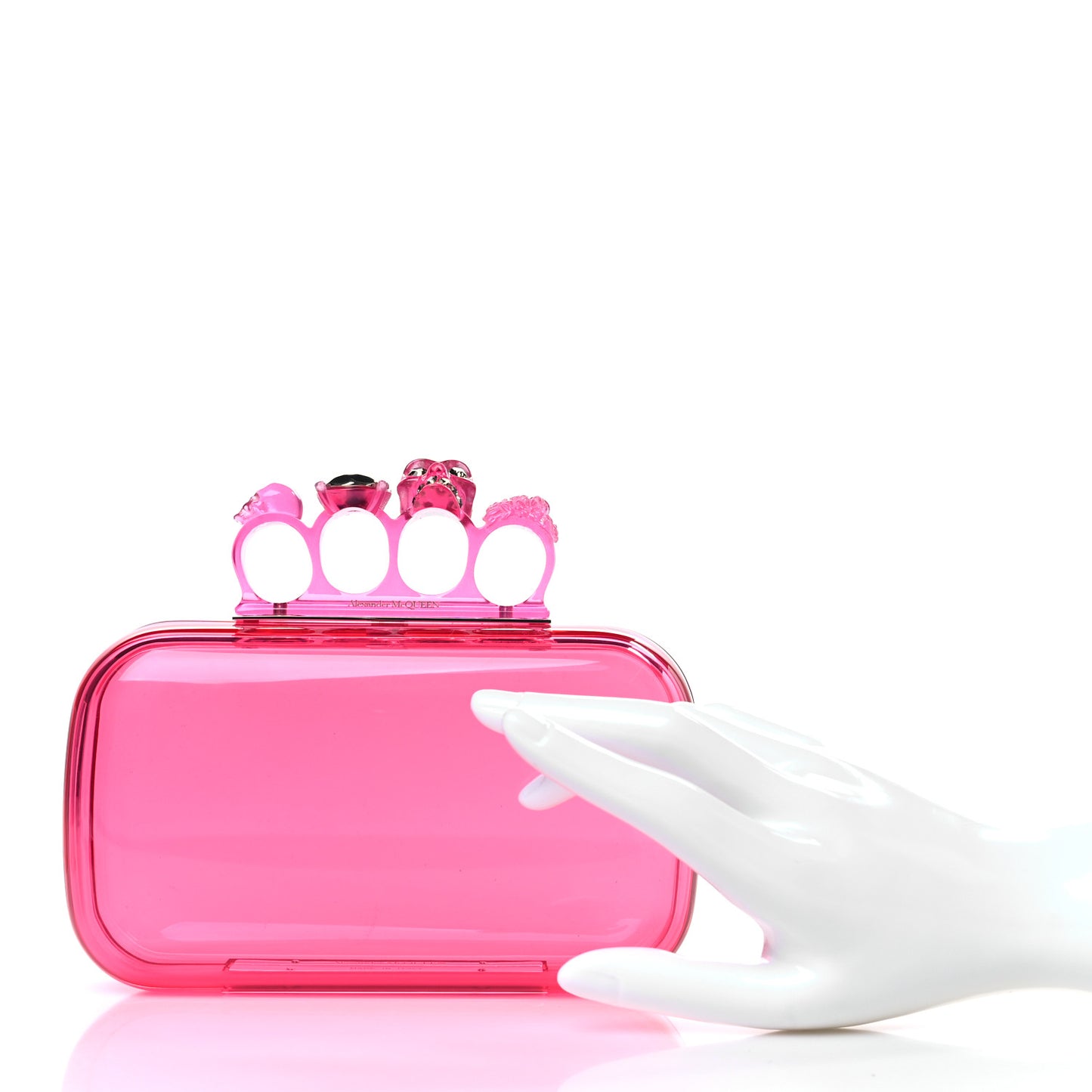 Resin Knuckle Clutch Pink