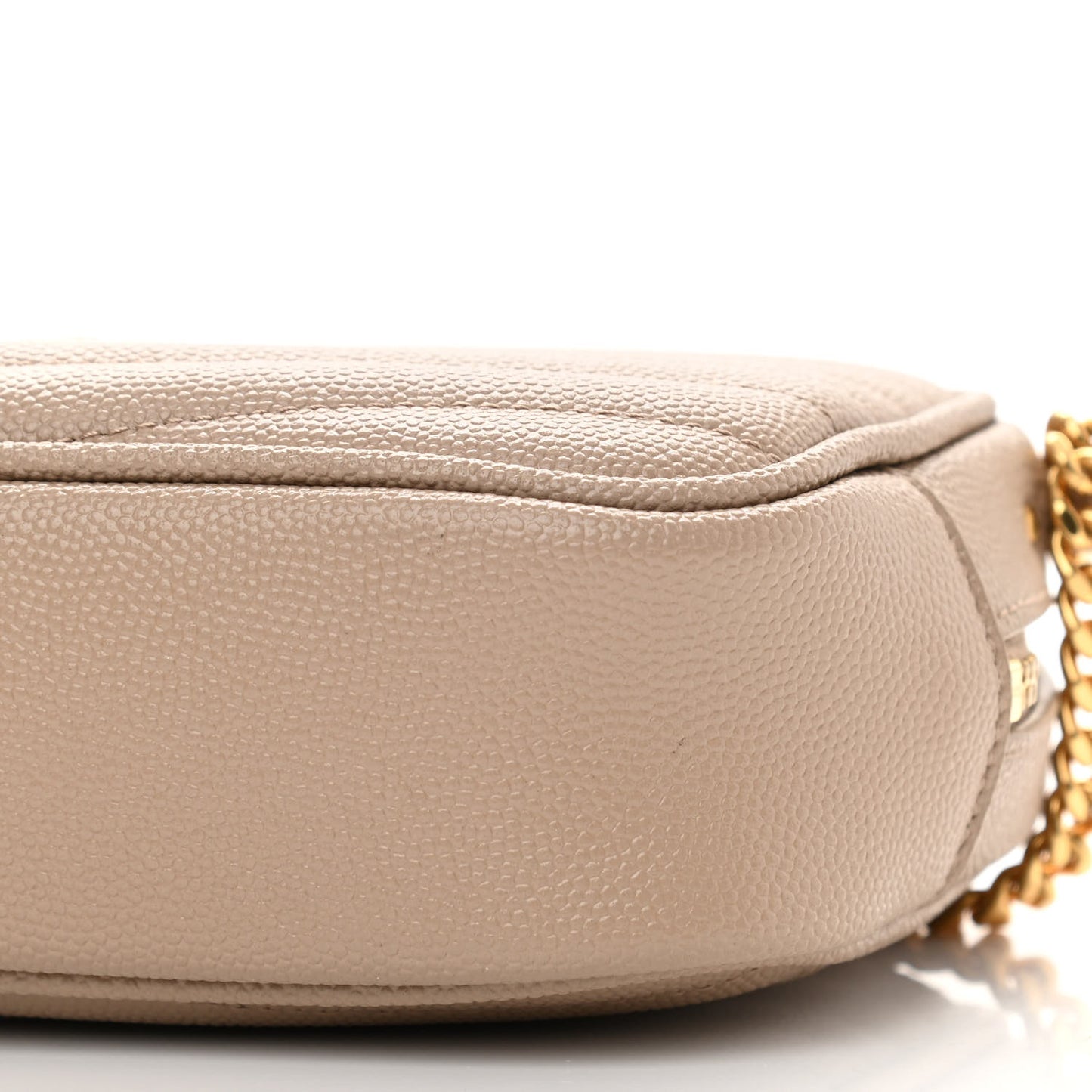 Grain De Poudre Matelasse Monogram Mini Lou Camera Bag Dark Beige