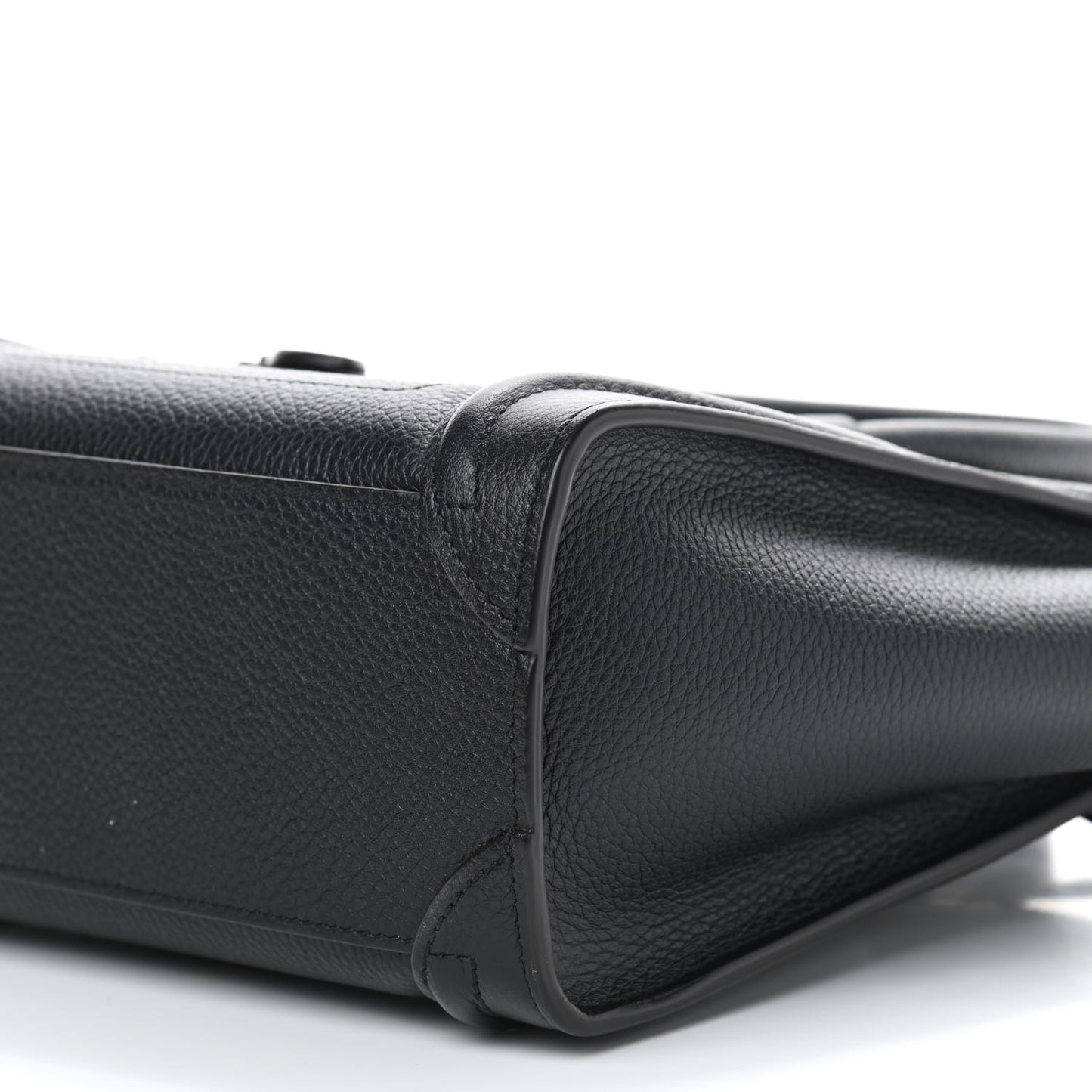 Drummed Calfskin Nano Luggage Black