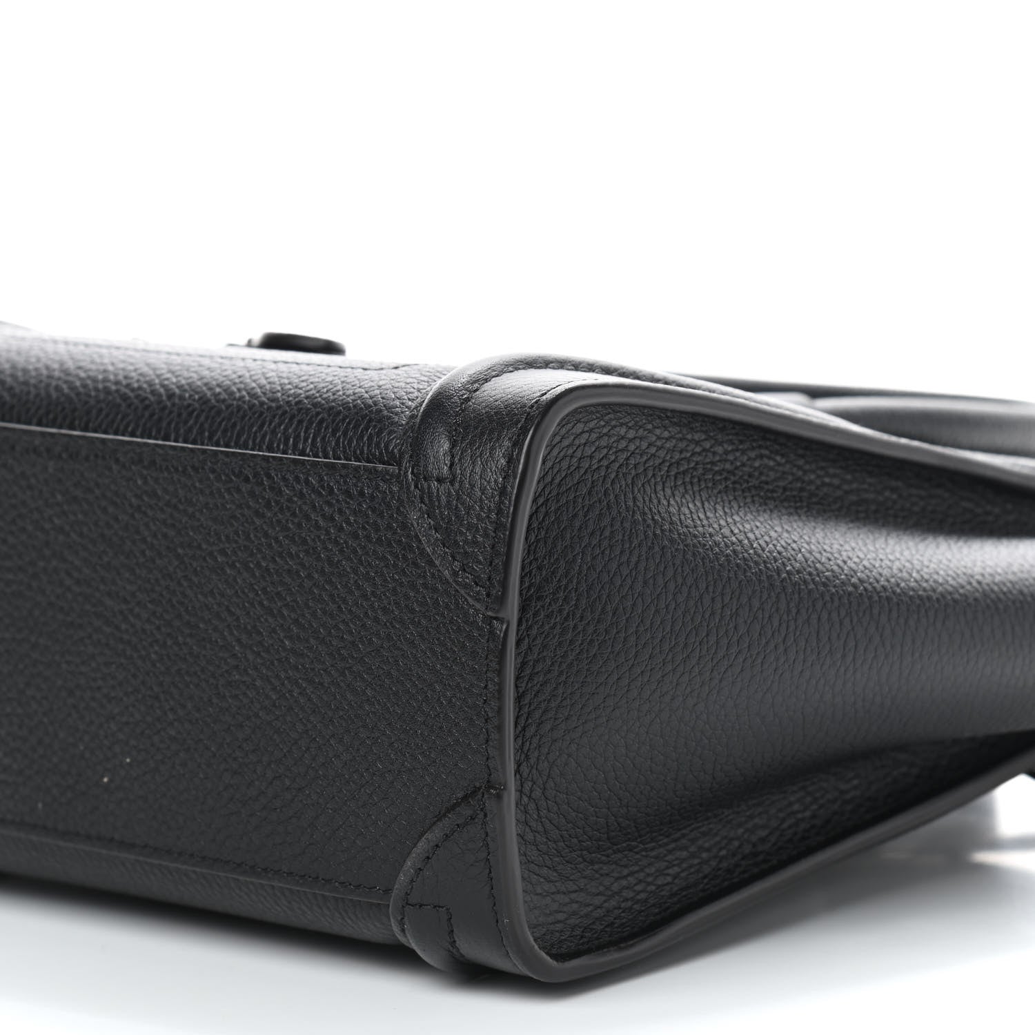 Celine Drummed Calfskin Nano Luggage Black 8 of 8