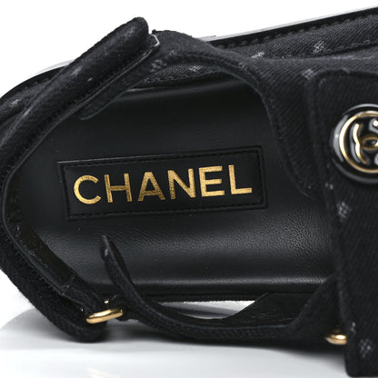 Chanel Fabric CC Velcro Dad Sandals 40 Black 7 of 9