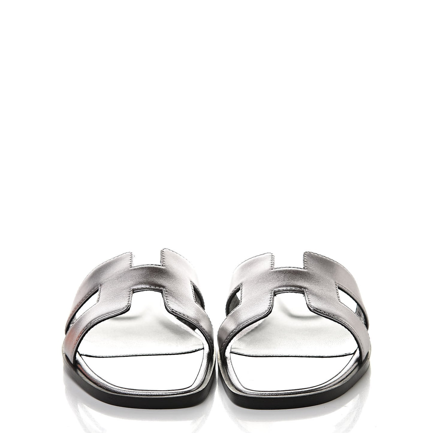 Metallic Nappa Oran Sandals 36 Argent
