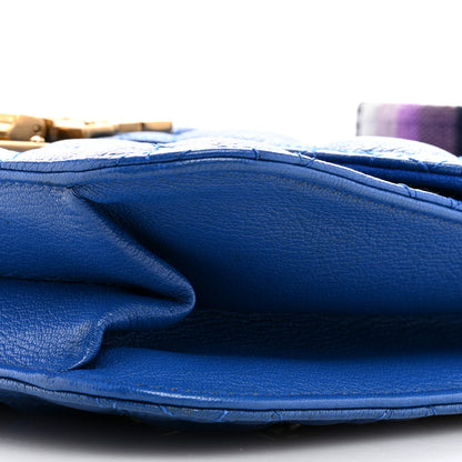 Christian Dior Goatskin Cannage Large Dioraddict Flap Bohemian Strap Blue 10 of 11