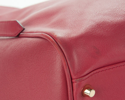 Burberry Calfskin Small Canterbury Tote Dark Pink 7 of 13