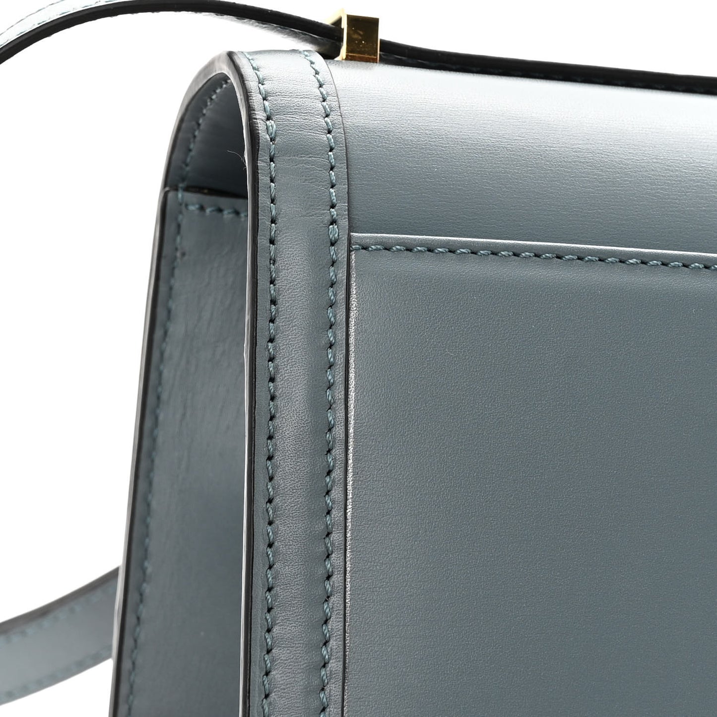 Calfskin Medium Barcelona Shoulder Bag Stone Blue