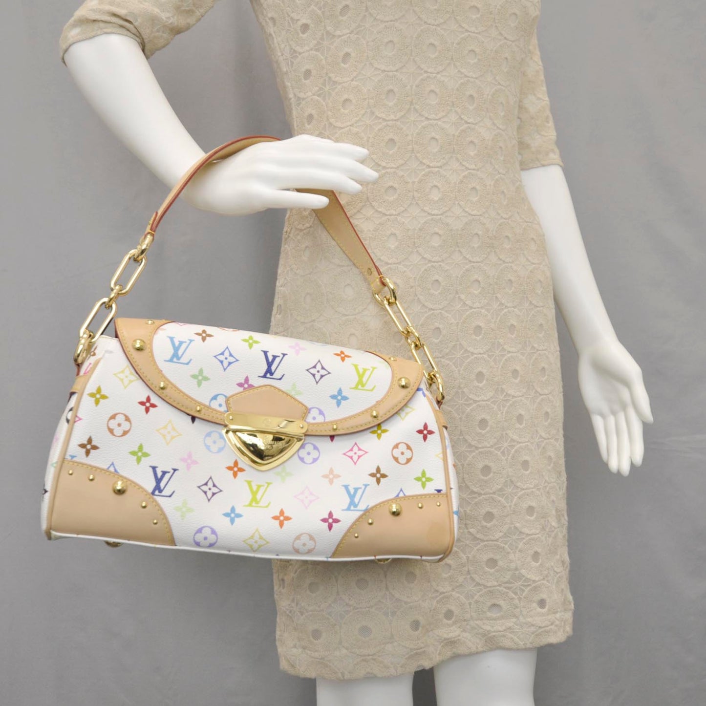 Monogram Multicolor Beverly MM White