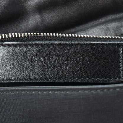 Balenciaga Chevre Gold Metallic Edge Hardware Envelope Clutch Black 6 of 10