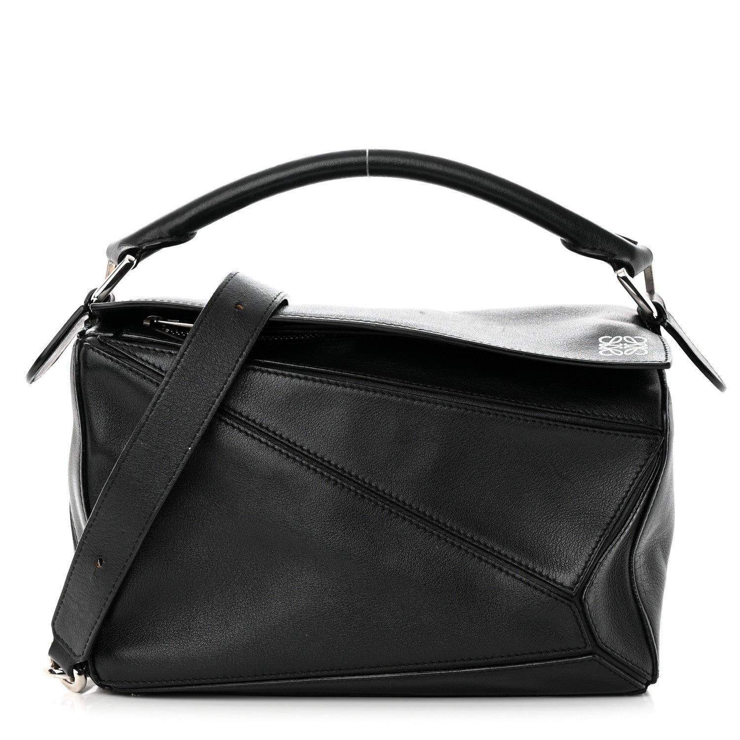 Loewe Calfskin Small Puzzle Bag Black 1 of 19
