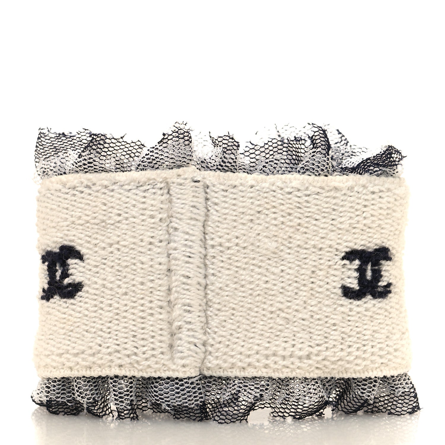 Chanel Coco Tennis Wimbledon Champ Wristband Bracelet White 3 of 4