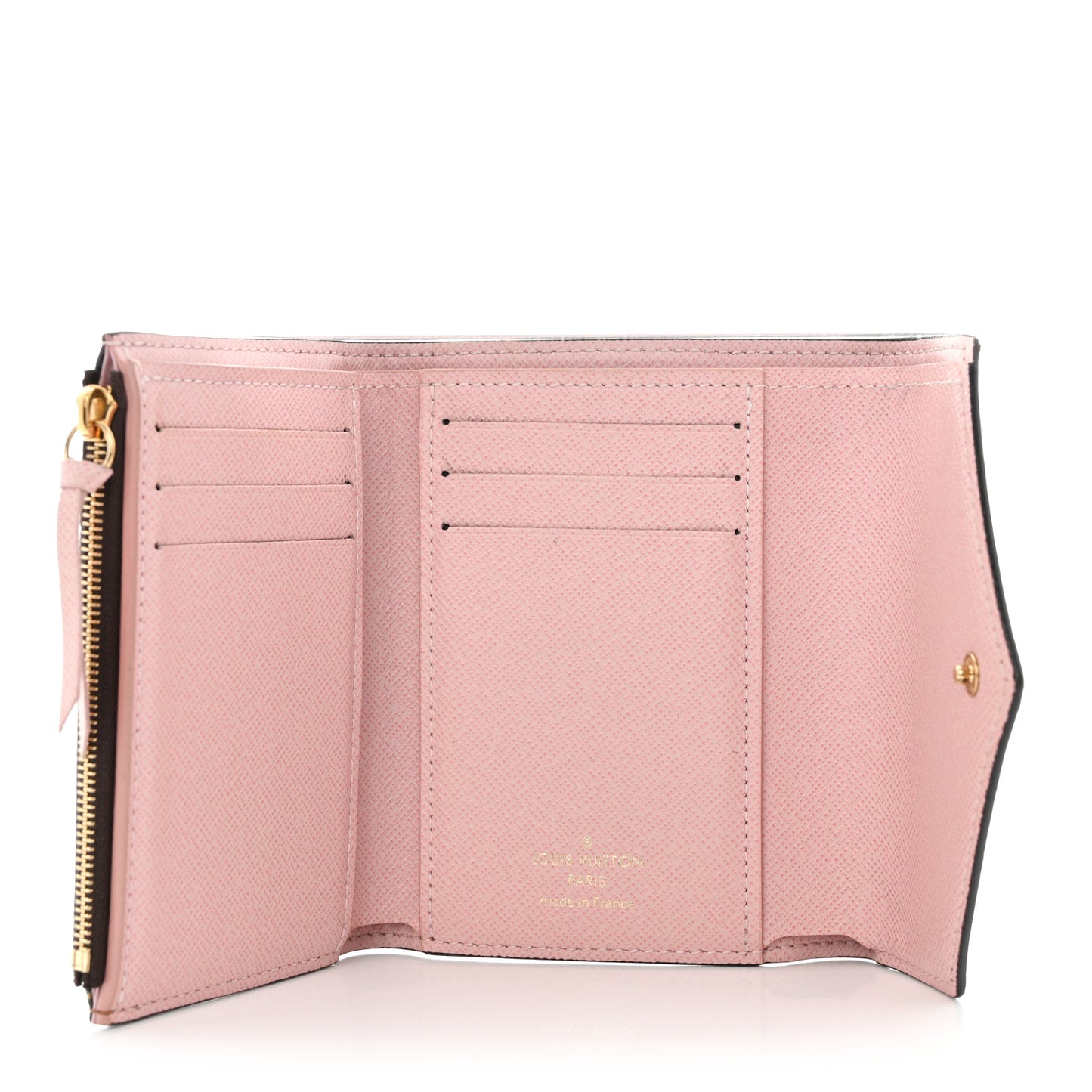 Damier Ebene Victorine Wallet Rose Ballerine
